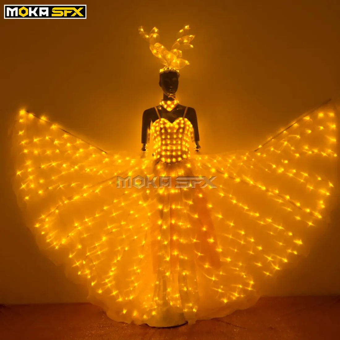 Robe Lumineuse LED Femmes Robe De Danse De Salon Vêtements Led