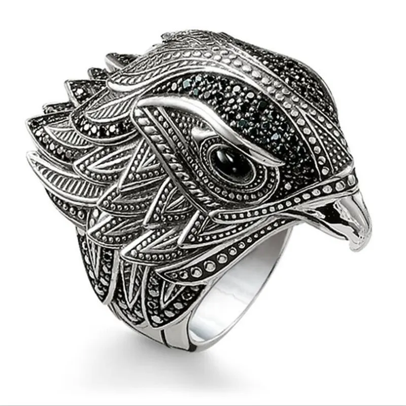 925 Sterling Silver Eagle Ring Hip Hop Retro Bird Band, Fashion Statement  Ring for Men Women, Wedding Jewelry, Unisex Gift
