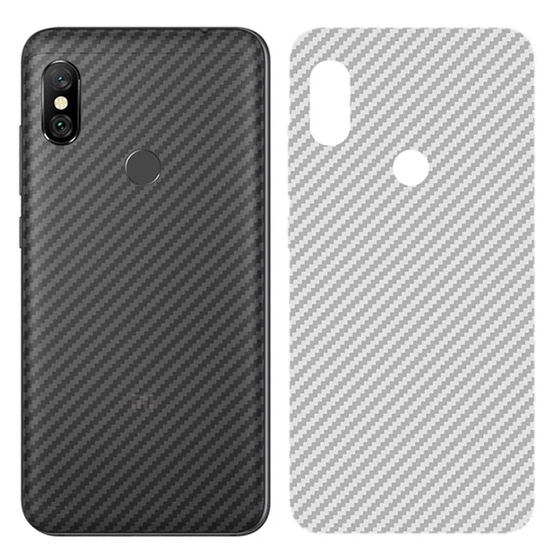 Película protectora de pantalla trasera de fibra de carbono para Xiaomi Mi 8 A2 Lite Poco Pocophone f1 Max Mix 3 Redmi pegatina nuevo