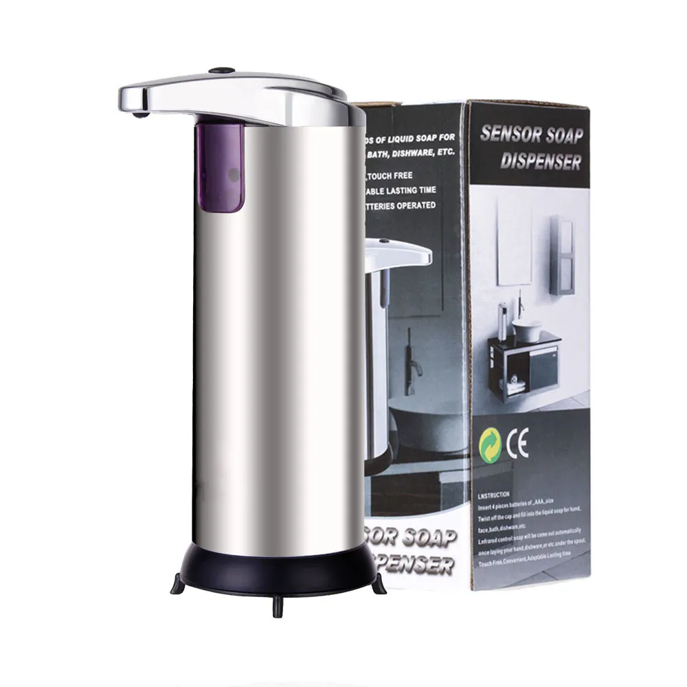 Touchless Automatic Soap Dispenser Pomp Infrarood Sensing Roestvrijstalen Vloeistof Houder Shampoo Smart Dispensers Badkamer Thuisaccessoires