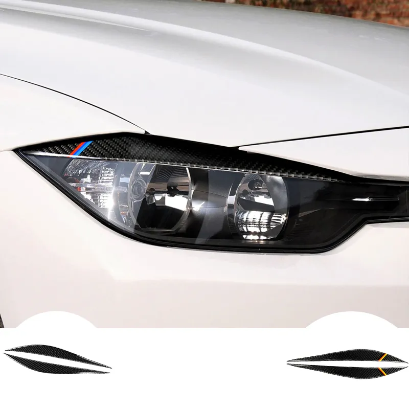 Scheinwerfer Augenbrauen Augenlider Carbon Zubehör Autoaufkleber Für BMW  F30 320i 325i 316i Frontscheinwerfer Augenbrauen 3er Von 28,24 €