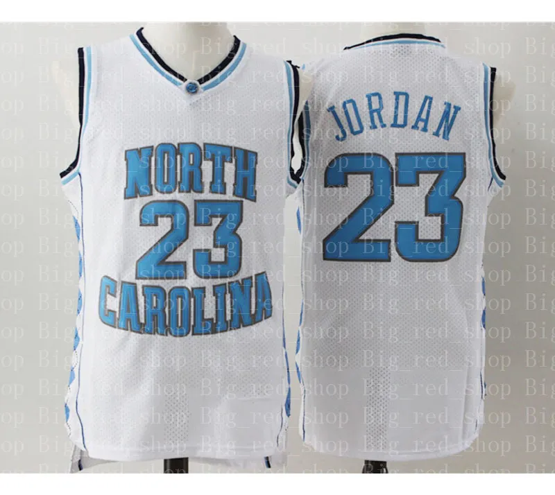 NCAA 23 Michael Jerseyトップセールスメンズ大学ブルーホワイト卸売バスケットボールジャージ刺繍ロゴS-XXL