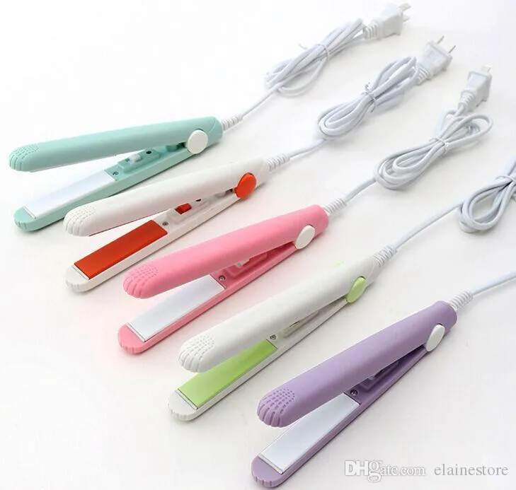 2020 Nieuwe elektronische keramische snelle stijltang draagbare mini hair flat Iron nat / droger rechttrekkende ijzers professionele EU