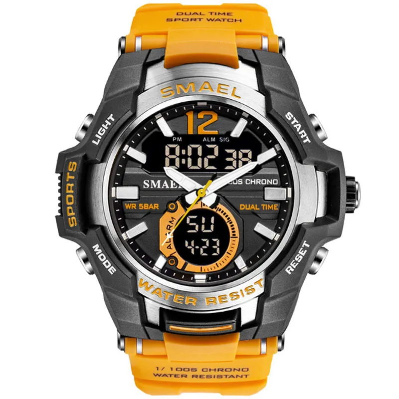 Man Watch 2019 Smaelブランドの男性スポーツ時計デュアルタイムクォーツ腕時計SショックメンズウォッチReloj Deporivo Hombre Montre Homme LY191216