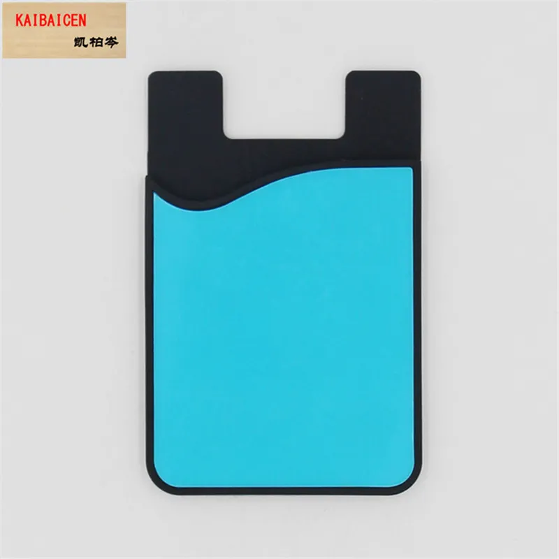 Sublimation Blank Silicon Credit Pocket Adesivo Adesivo per cellulare Dispositivo di identificazione del supporto per telefono Sci