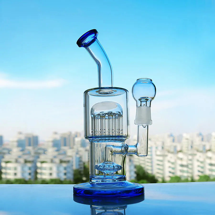 Toro Hockahs 새로운 두꺼운 유리 봉수 팔 트리 Perc 흡연 유리 파이프 Dab Rigs Water Bongs