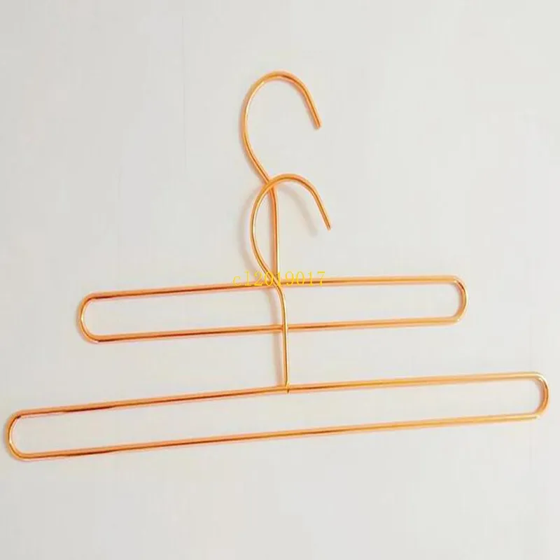 100pcs Nordic Style Iron Wire Metal Towl Hanger Rose Gold Children Baby Bath Towel Socks Clothes Storage Hangers Rack