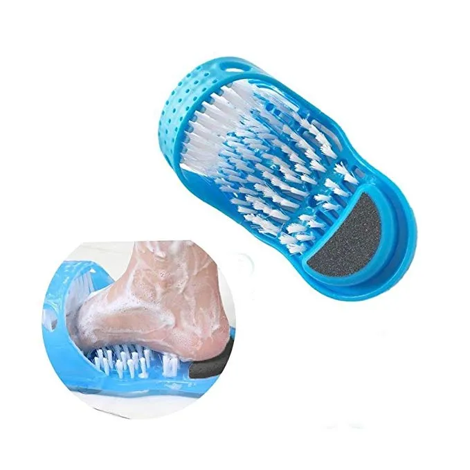 Easy Feet Bathroom Foot Brush Cleaning Slipper Massage Scrubber with  Suction Cups