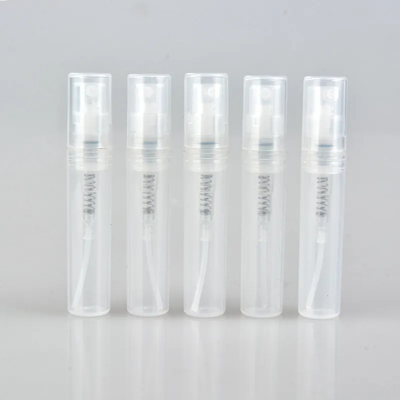 3ml Przezroczyste Mini Perfumy Butelki Pusty Plastikowy Butelka Perfumy Próbki Próbki Fiales 3 ml