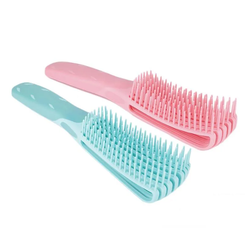 Green/Pink Hair Brush Scalp Massage Comb Women Detangle Hairbrush Comb Hairdressing Salon Styling Health Care Reduce Fatigue