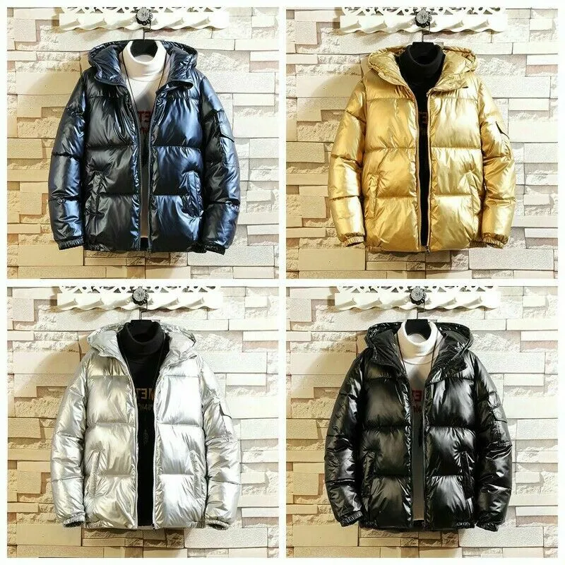 Gold puffer jacket mens hot sale