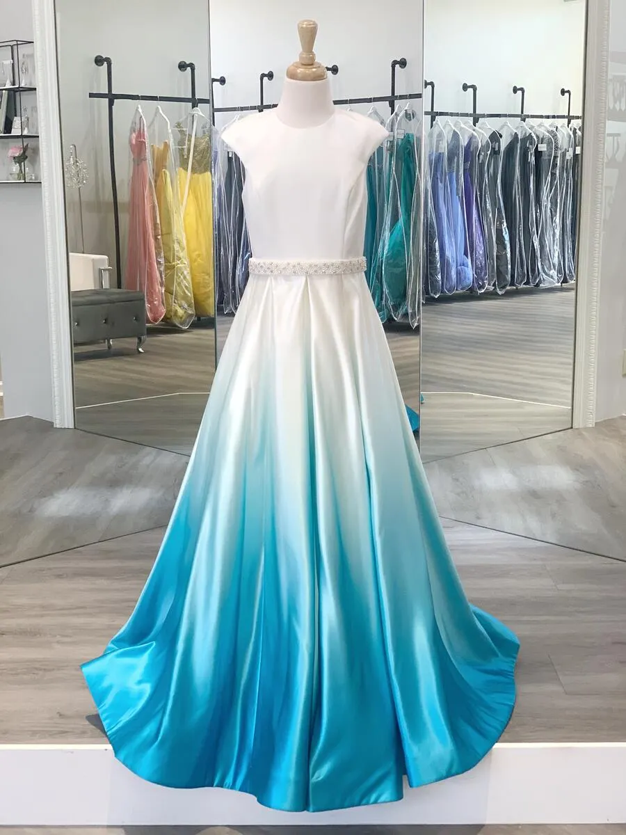blue and white ombre prom dress Abigail Midi Blue Bandage Dress  Royal Boutique