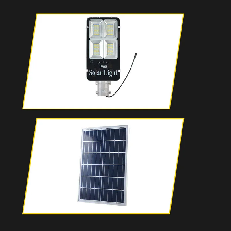 4pcs 200W 300W Solar Power Panel Réverbère de LED d'éclairage solaire Chemin mur extérieur Lampe de sécurité d'urgence Spot Light