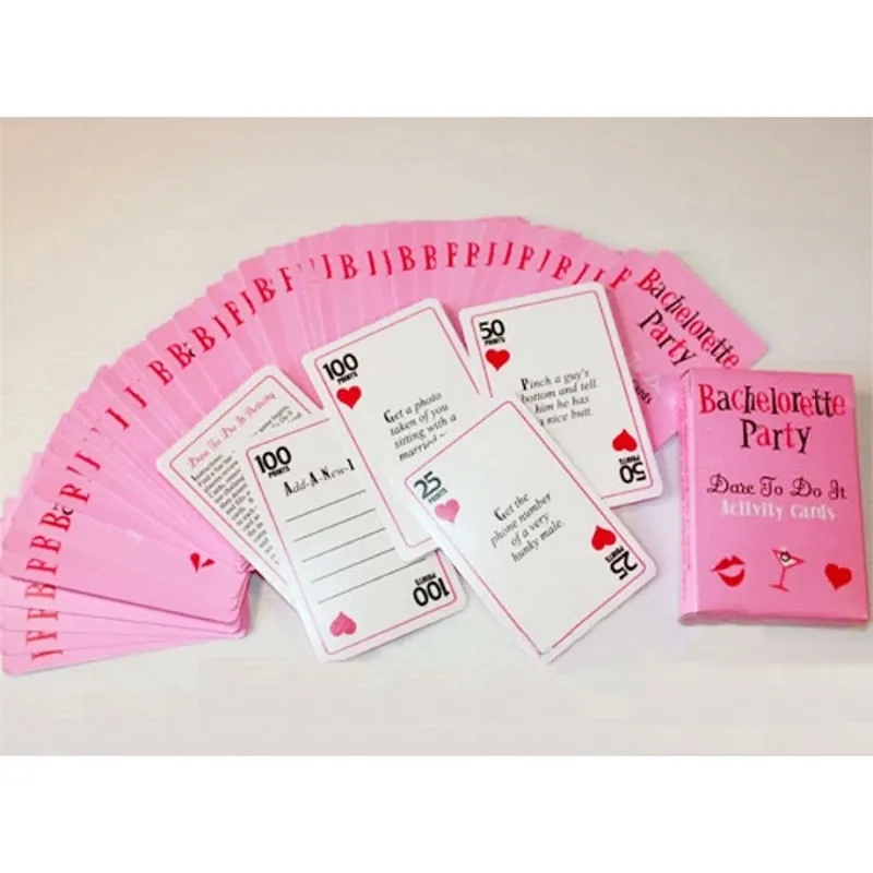 Hen Party Bachelorette Party Dare Cards Bride Team To Be Party Game Girls Out Night Prop Cartes de jeu à boire