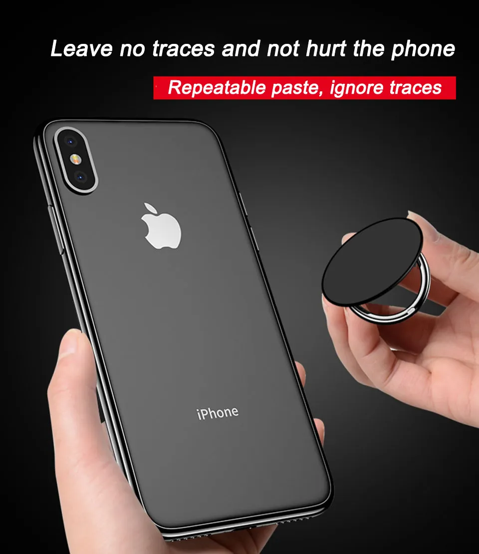 Soporte de anillo para teléfono celular, rotación de 360°, agarre de anillo  de dedo de metal con diamante para iPhone, iPod, iPad, Samsung Galaxy y