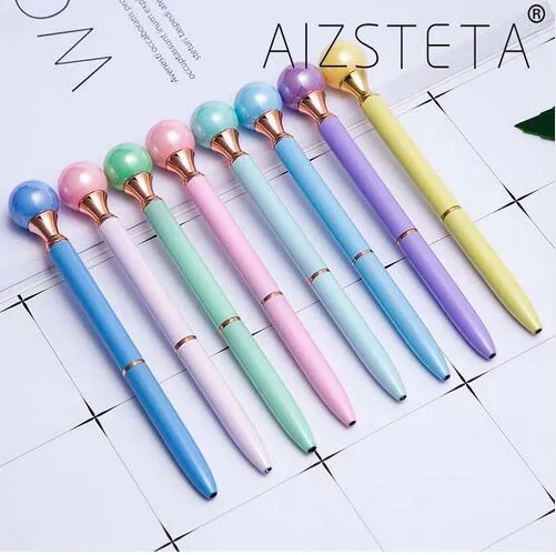 Kawaii Ballpoint Pen Mode Girl Pearl Metal Pen Material Escolar Bolis Escolares Nyhet För Skrivning Stationery Office School GB15