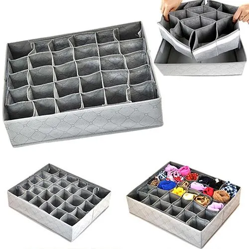 Vliesstoff Faltbare Unterwäsche Socken Schublade Organizer Aufbewahrungsbox Nützliche 30 Zellen Behälter Boxen Heißer Verkauf