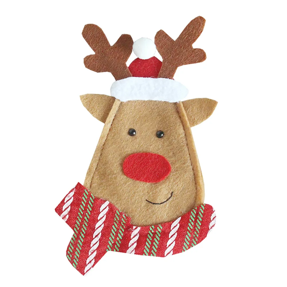 WS Санта-Клаус Снеговик оленей с карманной партии рождественский стол украшения вкладки