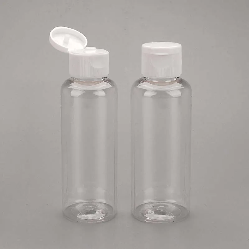 Bouteille ronde vide en plastique PET de 150ml, emballage de voyage, bouteille à pression pour bouteilles de shampoing et de Lotion, 50 pièces/lot
