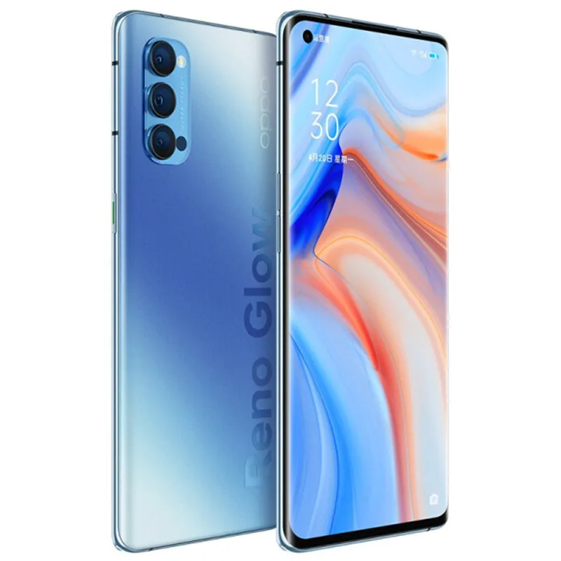 Оригинальные OPPO RENO 4 PRO 5G мобильный телефон 12 ГБ RAM 256GB ROM Snapdragon 765G Octa Core Android 6.5 "48.0MP AI ID отпечатков пальцев Smart Cell Phone