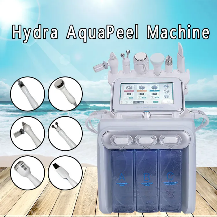 6in1 H2O2 Hydra Dermabrasion RF 바이오 리프트 스파 페이셜 머신 수력 미세 박피술 물 아쿠아 냉각 콜드 해머 산소 스프레이