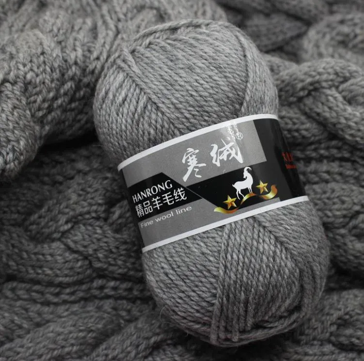 Mutil Färger Handstickad Tjock Ullgänga Handgjorda DIY Fine Wool Line Hat Scarf Coat Wool 1000g 7s / 3 Garn 5 Skeins