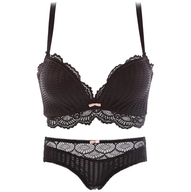 CINOON New Lace Lingerie Women Sexy Bra Set Push Up Bras Underwear Set 3/4  Cup Lingerie Set Embroidery Flowers Bras And Panties Y200708 From Luo02,  $18.67
