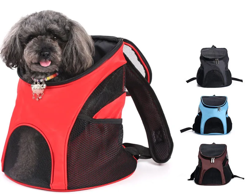 4 couleurs sac à dos pour animaux de compagnie sur sac portable pour chien et chat respirant conception maille Oxford sac pour animaux de compagnie sac en peluche