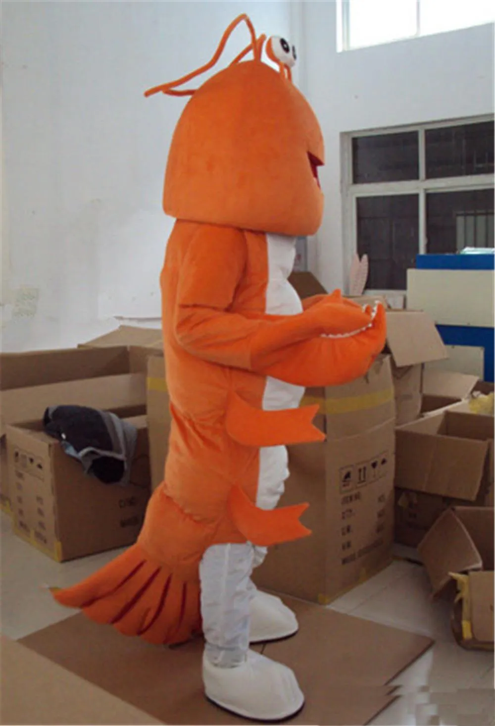 Lobster Costume For Adult, Red Shrimp Mascot Costume For Birthday Party