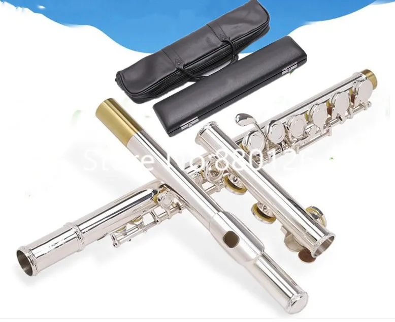 Merk Fluit instrument 471 211 271 312 411 Meerdere model Zilver 16 17 Gat open of gesloten gaten Hoge Kwaliteit met Case