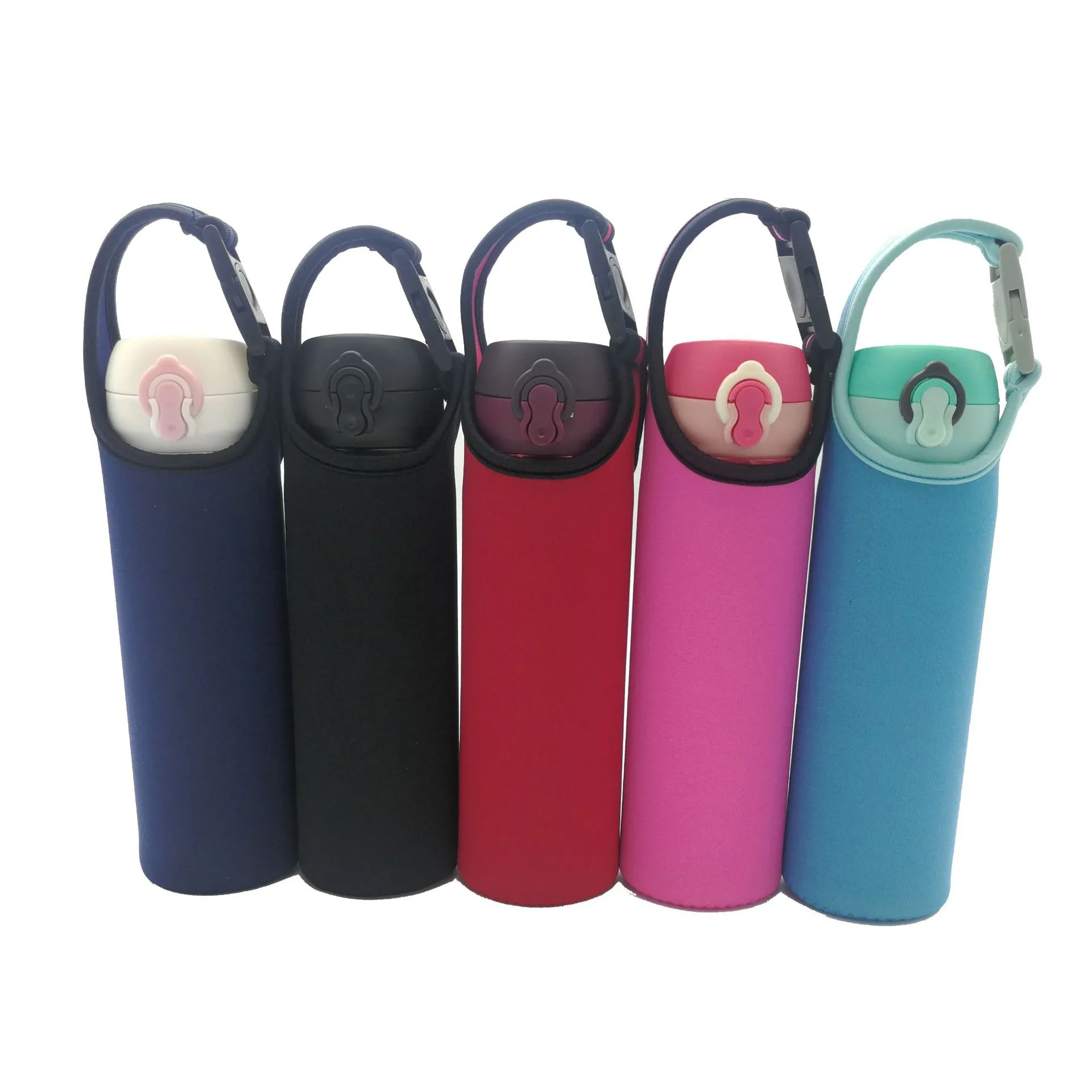 Glass Water Bottle Sleeve Portable Bottle Cooler Cover Holder Strap for Outdoor Neoprene Insulated Collapsible Drink Bottle Covers Carrier