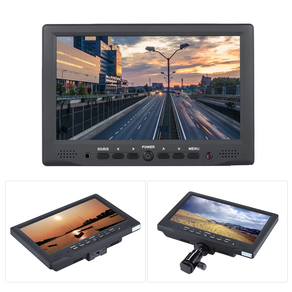 Freeshipping AD-701 7 "Moniteur numérique professionnel 800 * 480 HD LCD Interface multimédia haute définition Entrée pour caméra DSLR Full HD