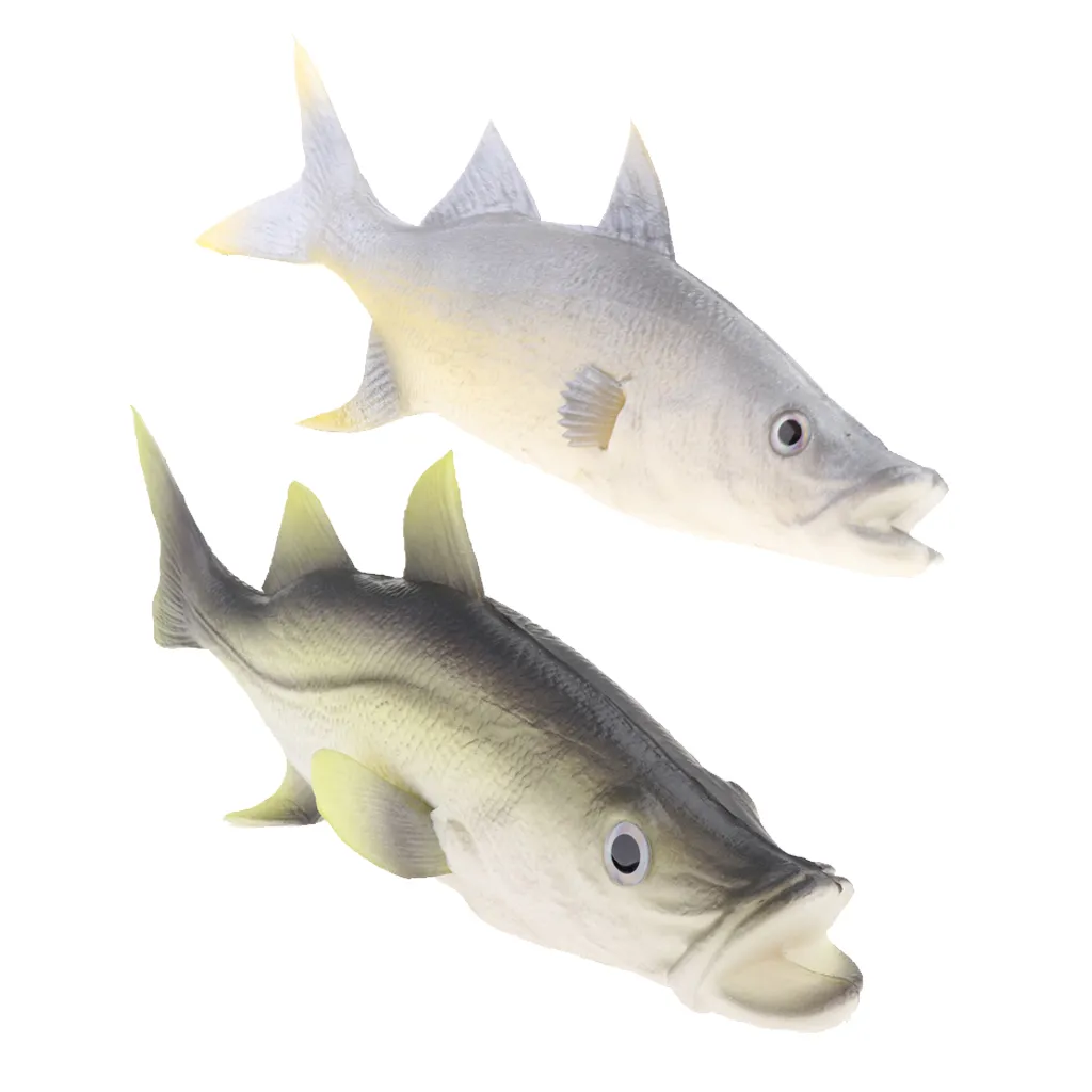 2Pcs Manmade Lifelike Fish Model Ornaments Simulated Realistic Animal Set 