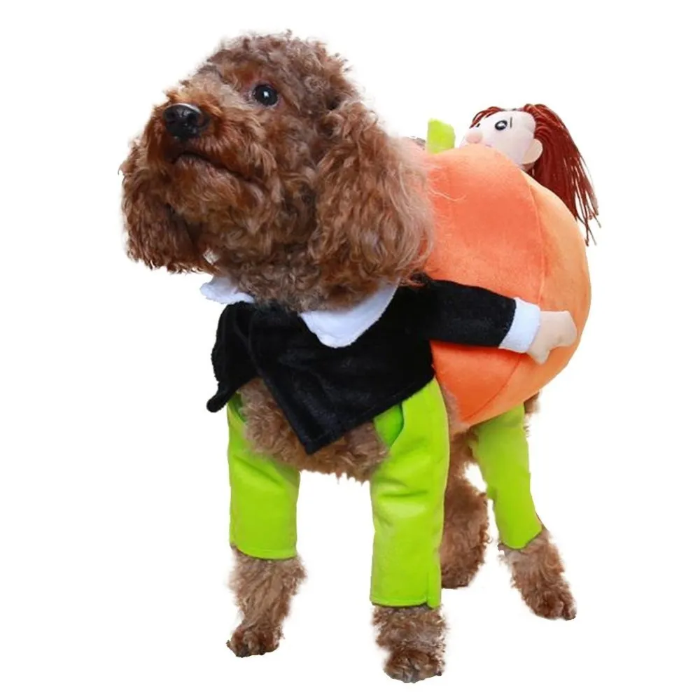 Gomaomi Funny Small Dogs Costume Carrying Pumpkin Halloween Christmas Gift Fancy Jumpsuit Puppy Clothes