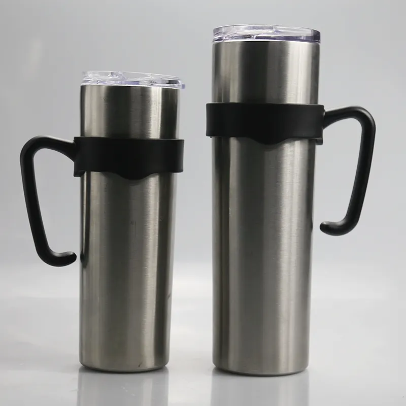 Portable Black Plastic Tumbler Handles For 20oz And 30oz Coffee