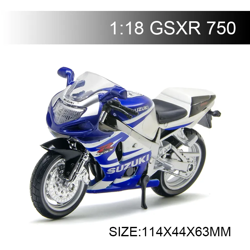 1:18 Modèle De Moto GSXR750 GSXR 750 Modèle De Vélo En Alliage