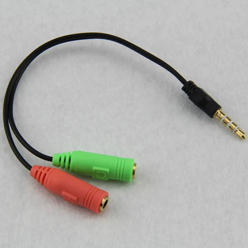 Adaptateur de câble séparateur Audio pour casque d'écoute, Extension AUX mâle à 2 femelles plaqué or 3.5mm pour téléphone portable MP3
