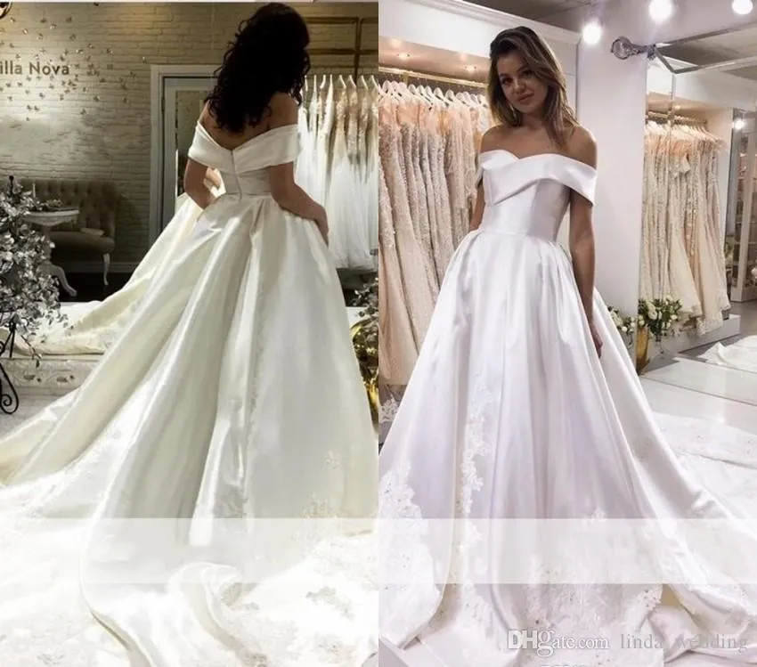 Vestido De Novia De Encaje De Línea A Con Apliques Vestido De