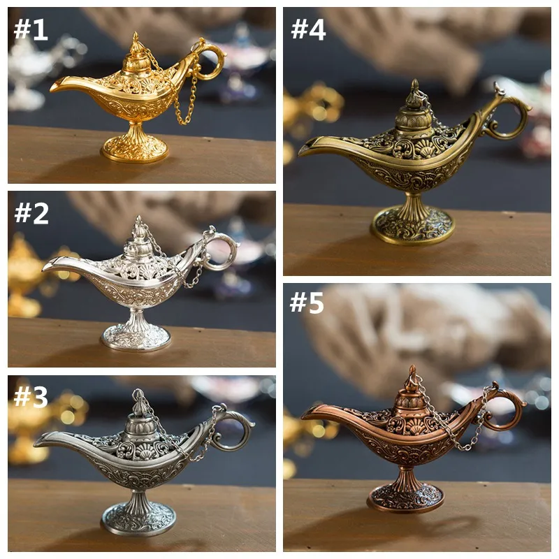 Aladdin Magic Genie Lamps Incense Burners Retro Fragrance Lamps Metal  Crafts Wishing Lamp Home Decoration HHA1064 From 3,34 €