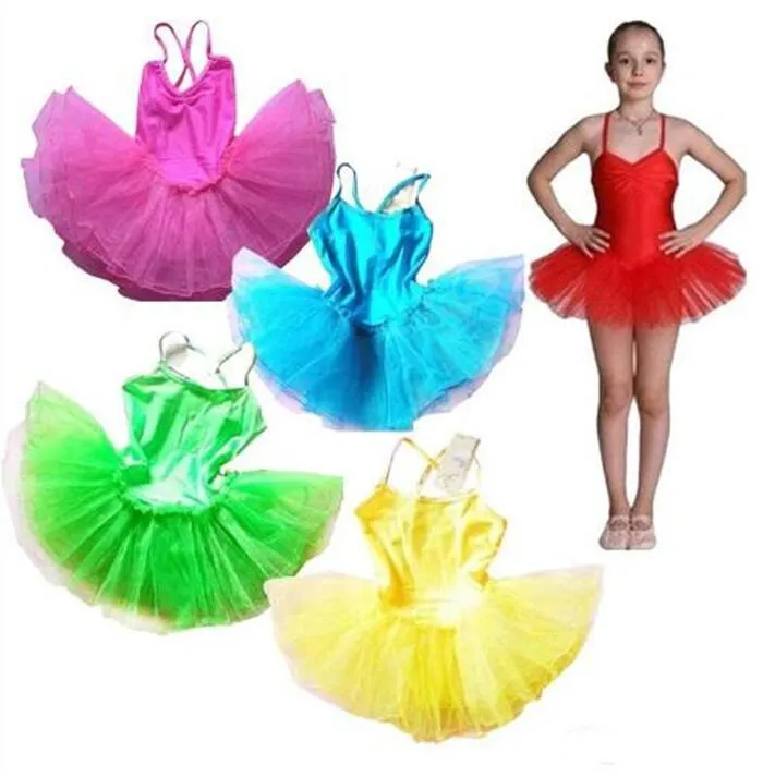 Enfants Designer Vêtements Filles Ballet Robes De Danse Latin Tulle Tutu Romper Robe Sans Manches Spaghetti Strap Party Dresss Dancewear HOT AYP5337