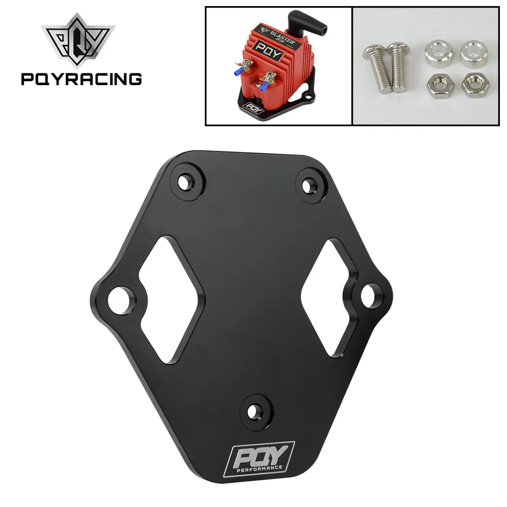 PQY Universal Billet Aluminium Tändspole Bracket för Blaster SS 12V Hög utgång Extern manlig E-Core Tändspole 8207 EIC99