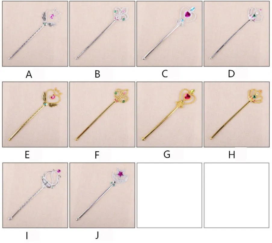 amore per bambini asta fata corona bastone fatato elettroplaccatura bastone angelo magico spettacolo di plastica spettacolo prop giocattolo bacchetta magica regali