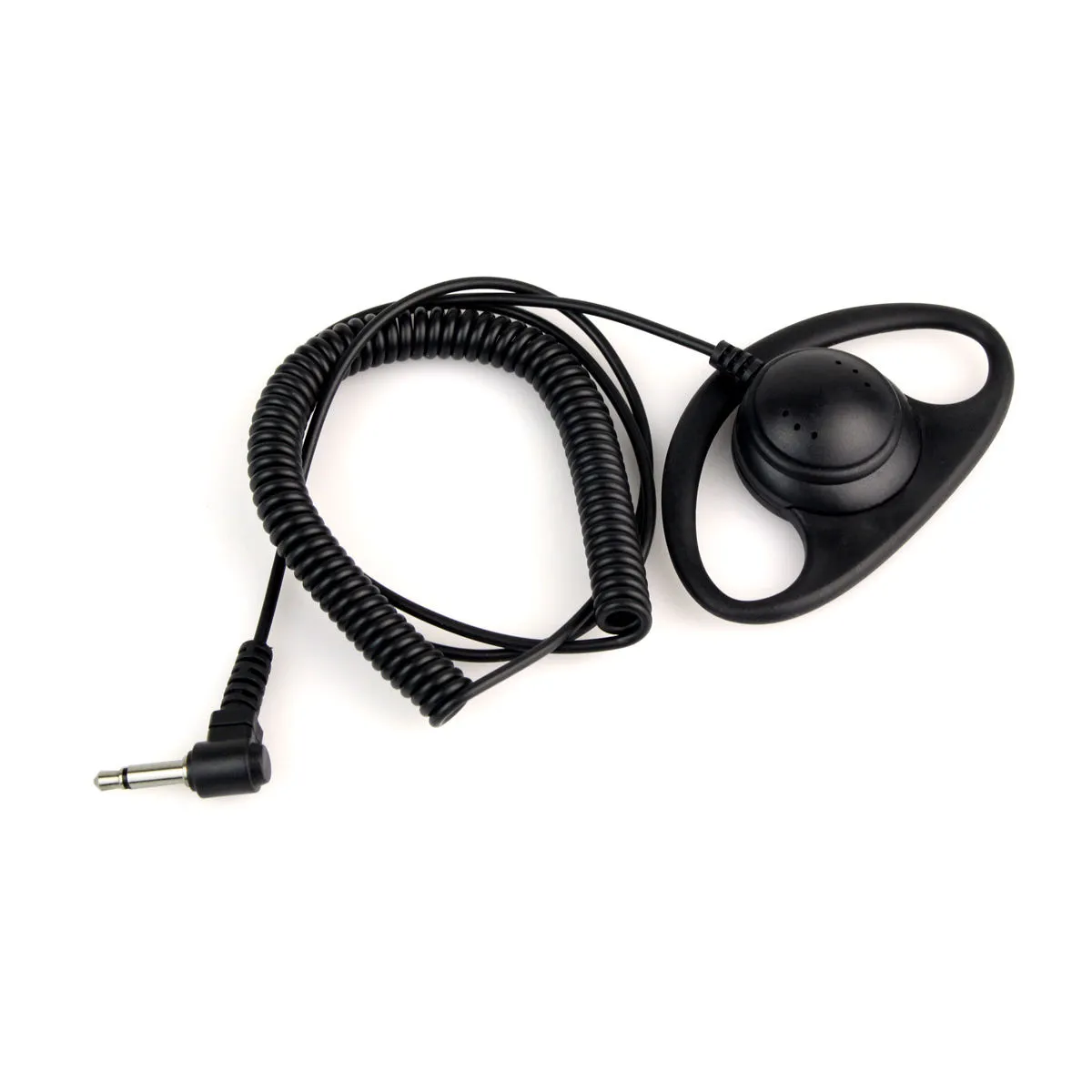 30X 3,5 mm Ascolta solo auricolare a forma di D Curvetta + jack mono per ICOM Motorola TK