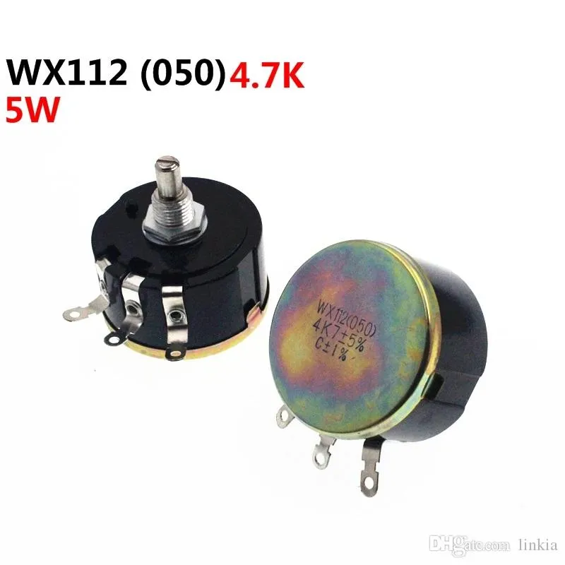 Potentiomètre bobiné à tour unique WX112 WX050 4.7K 4K7 5W