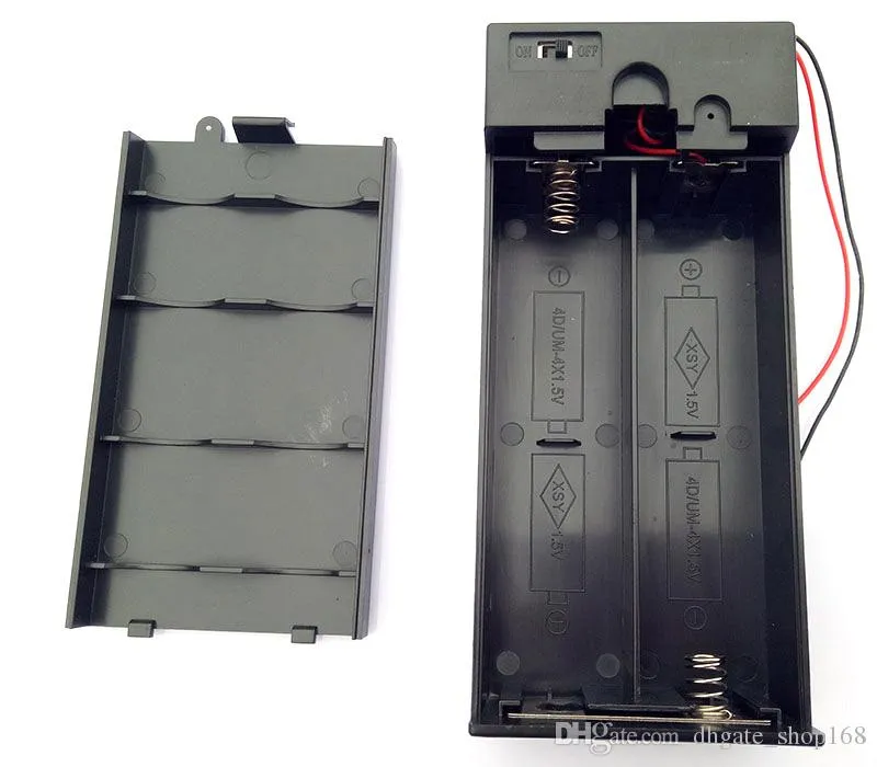 1.5V X2 X3,X4 D Battery boxs D Battery Holder Enclosed Box With switch 3V 4.5V 6V Battery boxs D