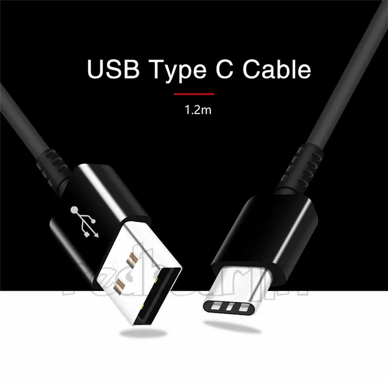 الشحن السريع 1.2m 4ft من النوع C Cables USB-C Cable Charger Cable لـ Samsung S8 S10 S20 S22 S23 Note 10 HTC LG