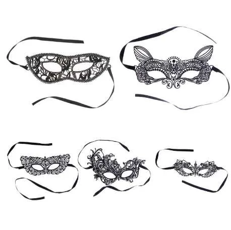 1 Stücke schwarze Frauen Sexy Spitze Augenmaske Party Masken für Maskerade Halloween venezianische Kostüme