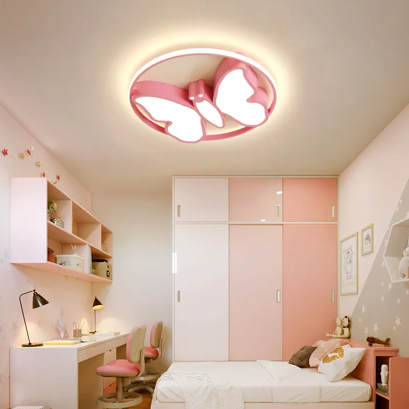 Contemporary LED Low Ceiling Chandelier For Kids Room Pink And White  Lighting For Bedroom, Girls And Boys Home From Cuyer, $142.4