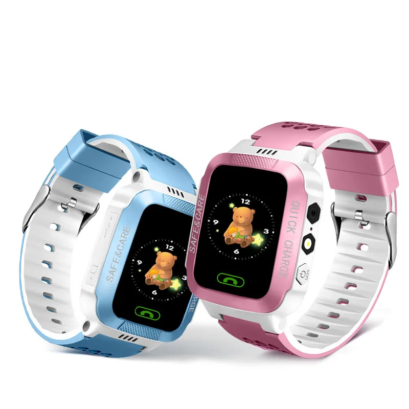 Y21S GPS Kids Smart Watch Anti-Lost Flashlight Baby Smart Wristwatch SOS Call Location Device Tracker Kid Safe Bracelet vs DZ09 Smart Watch