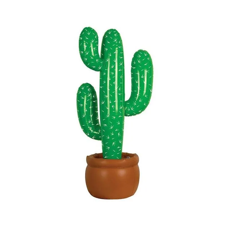 50 pcs Gonflable Cactus Sauvage Ouest Mexicain Hawaïen Partie Décoration Plantes Tropicales Scène Fête Plage Décor 95 cm